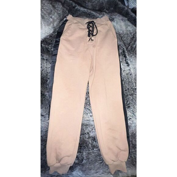 Tiger Mist Jogger Beige/Black Pacifica Lace -Up Track Pants, Size Xs - Picture 4 of 14